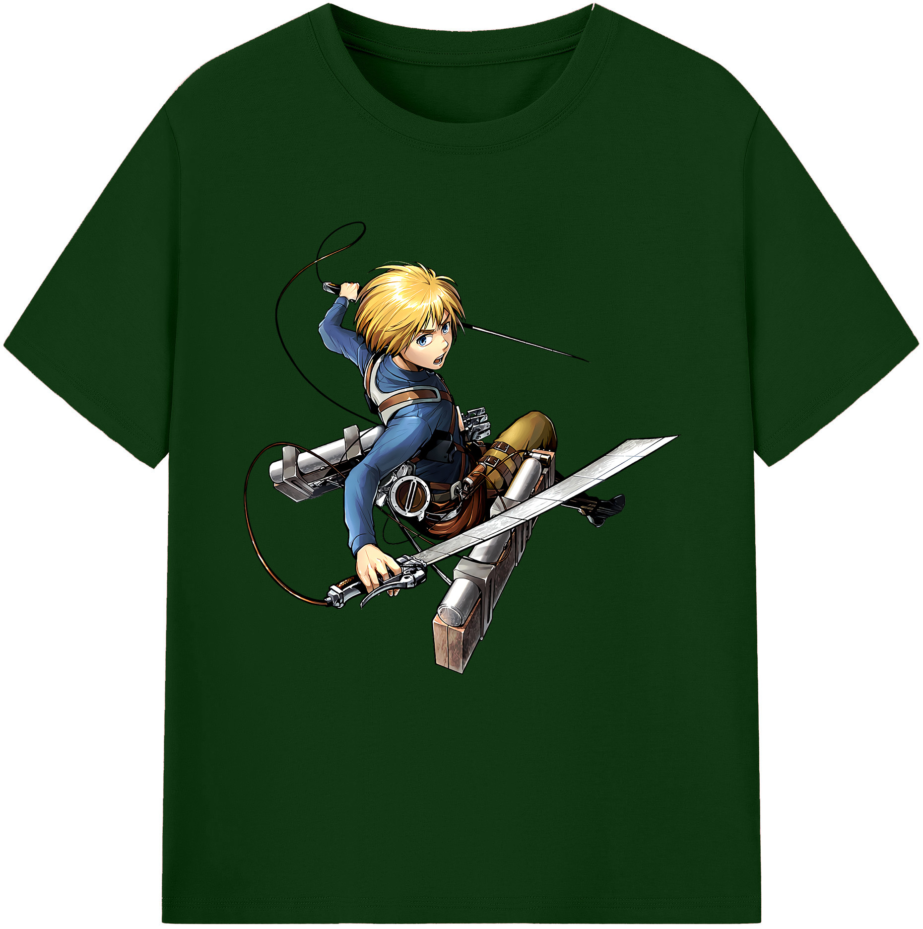 （画像用） 進撃の巨人 アルミン·アルレルト Attack on Titan Armin Arlert 綿100％半袖Tシャツ（フロントプリント）